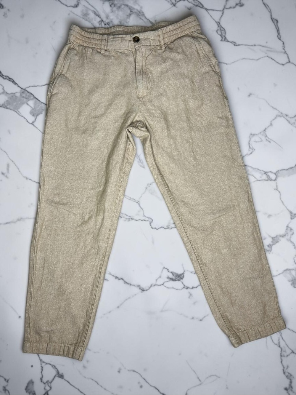 Banana Republic Beige Jogger Athletic Pants Linen